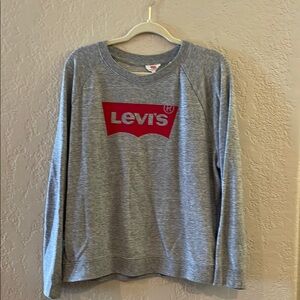 Levi's Gray Sweatshirt with Red Logo